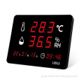 Wall Mounted Thermal Hygrometer with Large Display: LED Temperature Clock